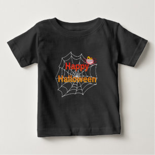 Camiseta De Bebé Araña divertida en Halloween Web
