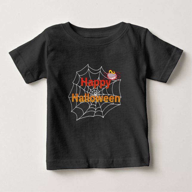 Camiseta De Bebé Araña divertida en Halloween Web (Anverso)