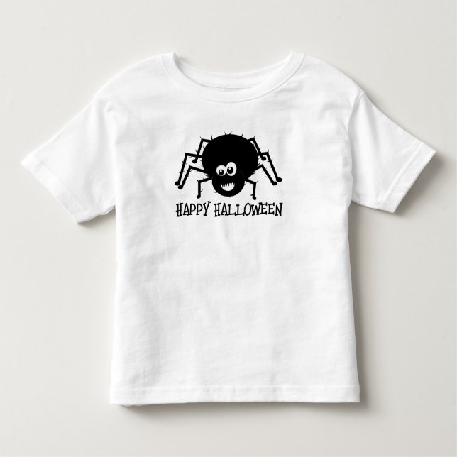 Camiseta De Bebé Araña feliz de Halloween (Anverso)