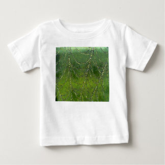 Camiseta De Bebé Araña Web con gotas machacadas Resumen de arte