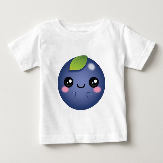 Camiseta De Bebé Arándano Kawaii (Anverso)