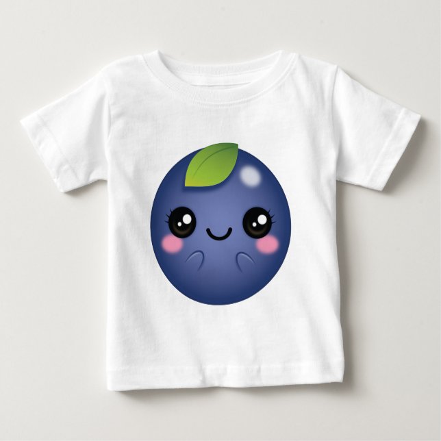 Camiseta De Bebé Arándano Kawaii (Anverso)