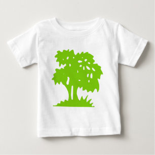 Camiseta De Bebé Árbol de Dibujos Animados - Verde Marciano