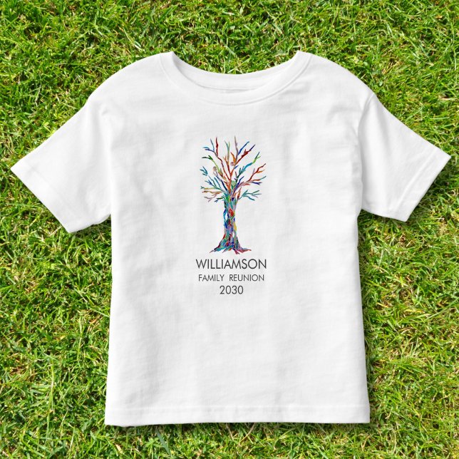 Camiseta De Bebé Árbol de familia Rainbow de Reunión Familiar (Subido por el creador)