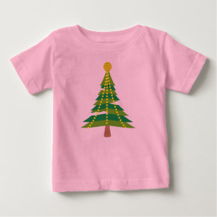 Camiseta De Bebé Árbol de invierno navidades con luces-15044