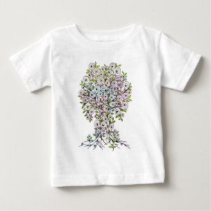 Camiseta De Bebé Árbol De La Vida - Espirales Hojas Frutas 1