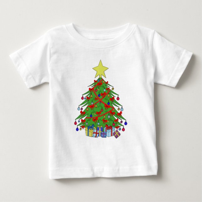 Camiseta De Bebé árbol de Navidad (Anverso)