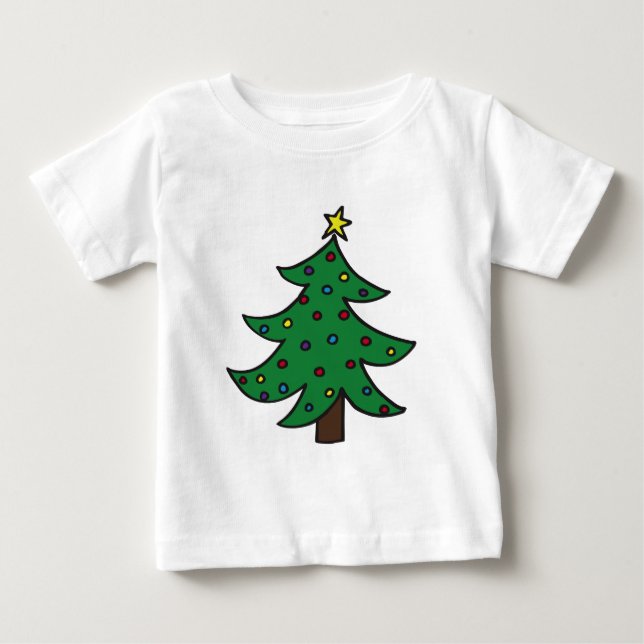 Camiseta De Bebé Árbol de navidad (Anverso)