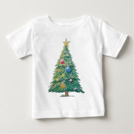 Camiseta De Bebé Árbol de Navidad Colorido