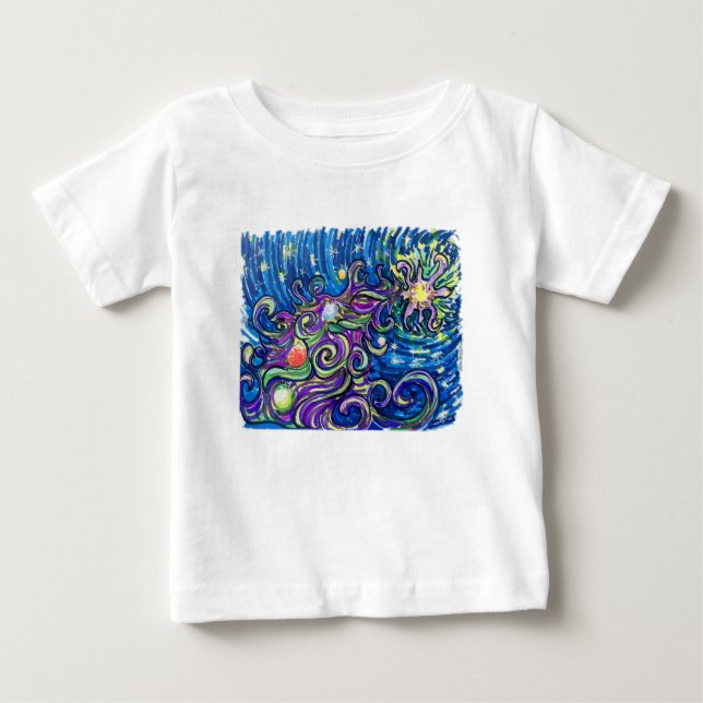 Camiseta De Bebé Árbol de Navidad Cósmico (Anverso)