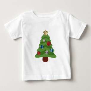 Camiseta De Bebé árbol de navidad de emoji