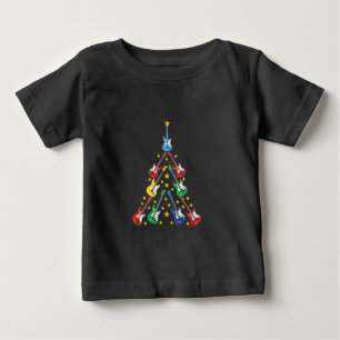 Camiseta De Bebé Árbol de Navidad de Guitarra Eléctrica Amantes de 