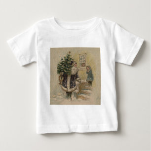 Camiseta De Bebé Árbol de navidad de nieve de Santa Rosa