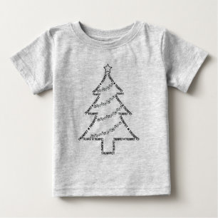 Camiseta De Bebé Árbol de Navidad de texto de Trump