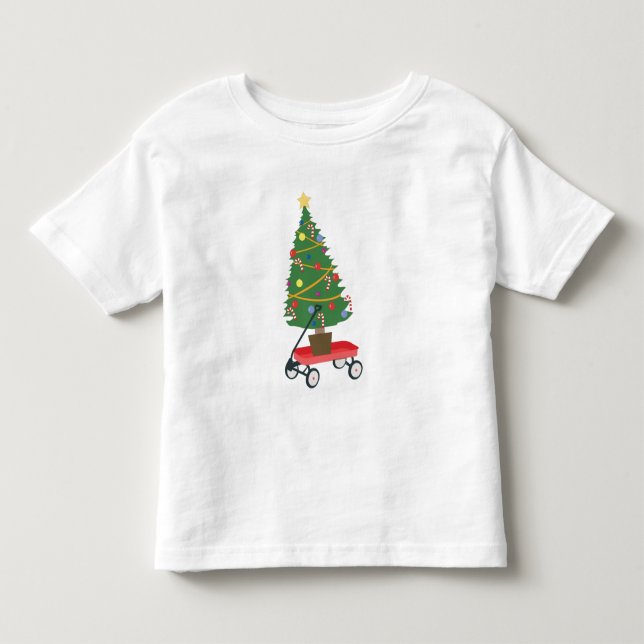 Camiseta De Bebé Árbol de Navidad del vagón (Anverso)