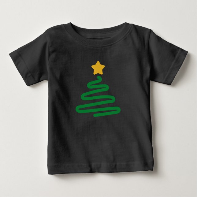 Camiseta De Bebé Árbol de Navidad Divertido (Anverso)