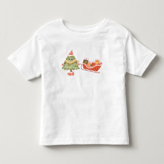 Camiseta De Bebé Árbol de Navidad en Acuarela Adorable Tirando un T