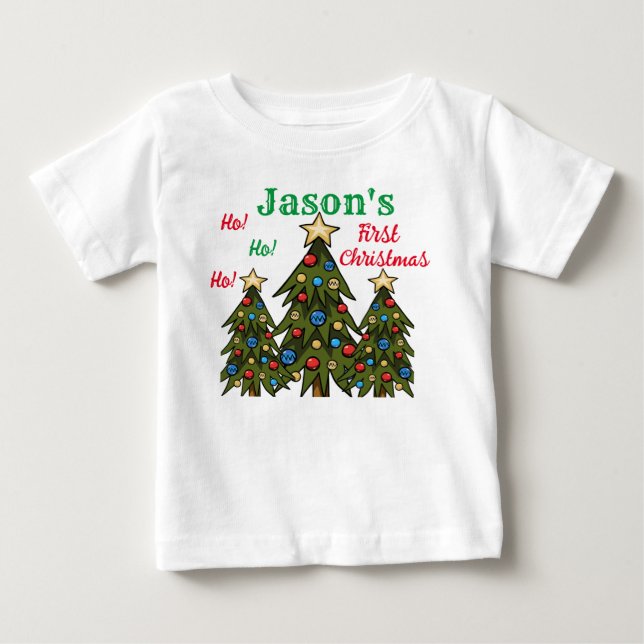 Camiseta De Bebé Árbol de navidad lindo (Anverso)