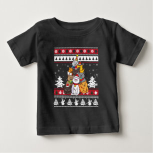 Camiseta De Bebé Árbol de Navidad para Gatos