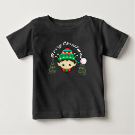 Camiseta De Bebé Árbol de Navidad y hada 