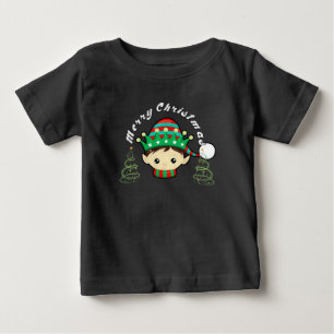 Camiseta De Bebé Árbol de Navidad y hada