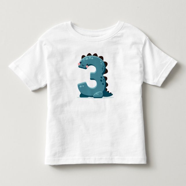 Camiseta De Bebé Árbol de números de Dino (Anverso)