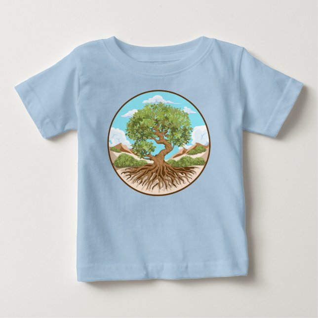 Camiseta De Bebé Árbol de oliva Símbolo de paz en tierra palestina  (Anverso)