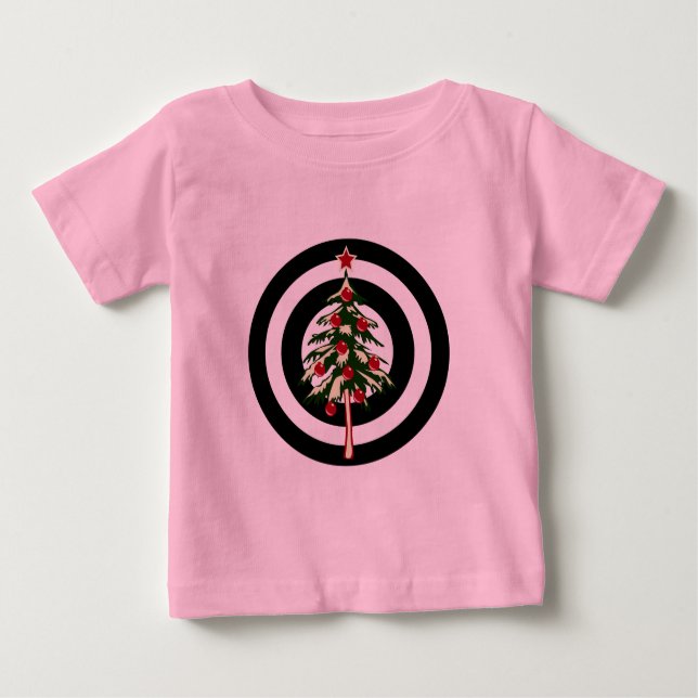Camiseta De Bebé Árbol de pinos (Anverso)