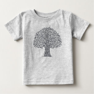 Camiseta De Bebé Árbol del Doodle de la vida