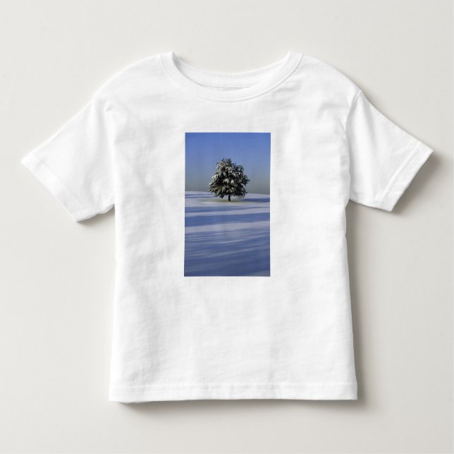 Camiseta De Bebé Árbol en paisaje nevado (Anverso)