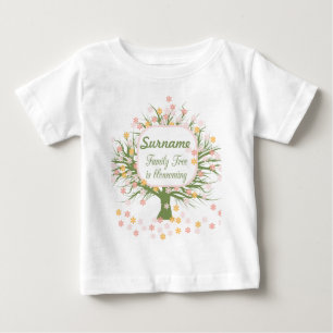 Camiseta De Bebé Árbol familiar floreciente