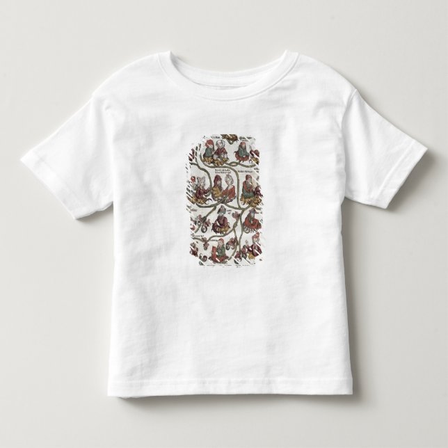 Camiseta De Bebé Árbol genealógico de Laban (Anverso)