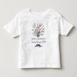 Camiseta De Bebé Árbol Genealógico de Nombre Personalizado Reunión 