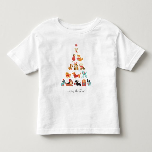 Camiseta De Bebé Árbol navideño púrpura - Festividad de barrido de  (Anverso)