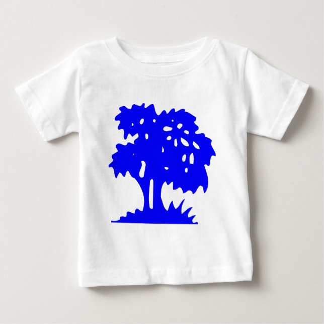 Camiseta De Bebé Árbol personalizado - Azul (Anverso)