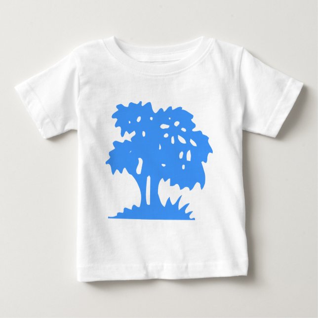 Camiseta De Bebé Árbol personalizado - Azul bebé (Anverso)