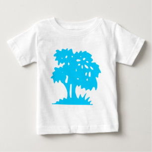 Camiseta De Bebé Árbol personalizado - Azul cielo