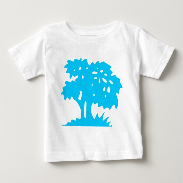 Camiseta De Bebé Árbol personalizado - Azul cielo (Anverso)