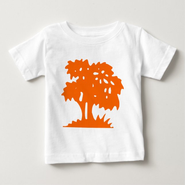 Camiseta De Bebé Árbol personalizado - Naranja (Anverso)