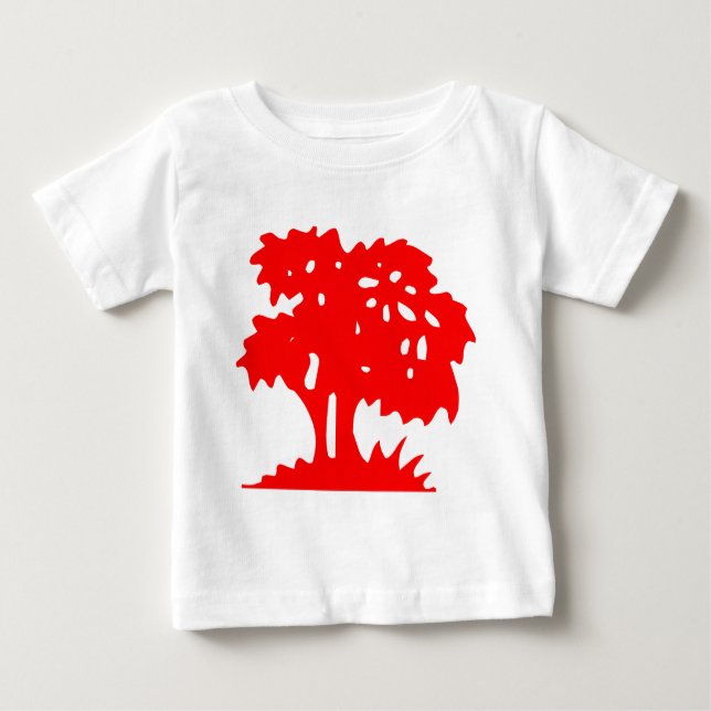 Camiseta De Bebé Árbol personalizado - Rojo (Anverso)