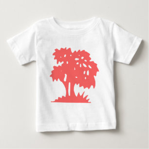 Camiseta De Bebé Árbol personalizado - Rosa tropical