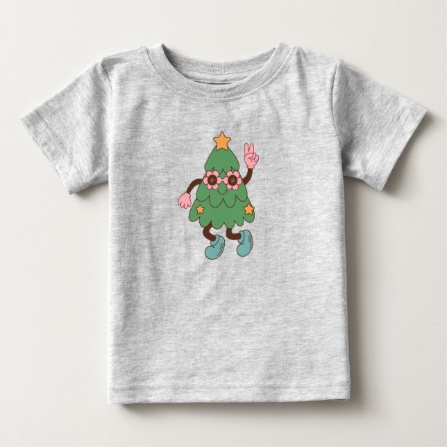 Camiseta De Bebé Árbol tonto de Navidad (Anverso)