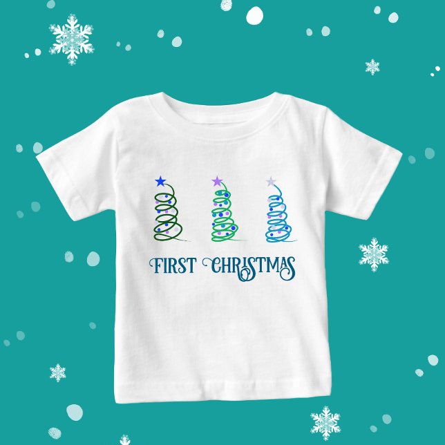 Camiseta De Bebé Árboles de Navidad (Subido por el creador)