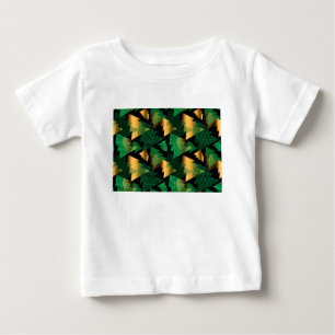 Camiseta De Bebé árboles de navidad de oro negro