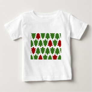 Camiseta De Bebé Árboles de Navidad Patrón de Fiesta