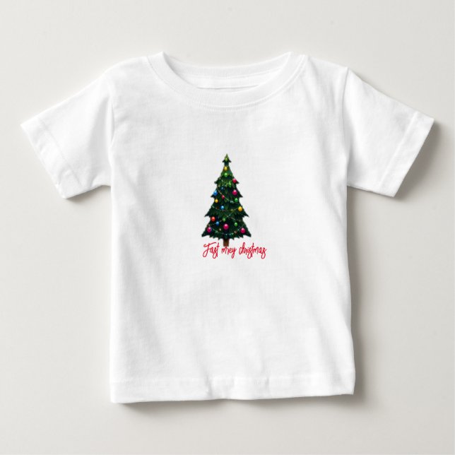 Camiseta De Bebé Árboles navideños festivos (Anverso)