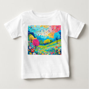 Camiseta De Bebé Árboles y Flores Felices, Sudadera Naturaleza Blis