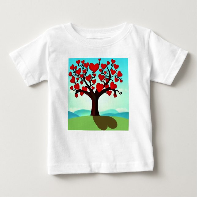 Camiseta De Bebé  Arbre d’amour - Valentine’s day (Anverso)