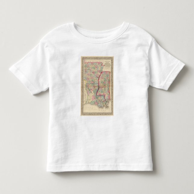 Camiseta De Bebé Arca, Srta., mapa del La de Mitchell (Anverso)