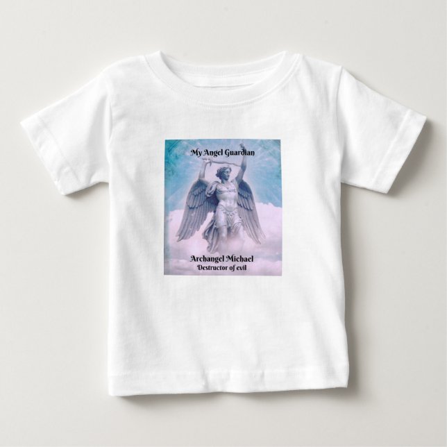 Camiseta De Bebé Arcángel de Bebés Michael White T-Shirt (Anverso)